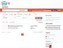 Tablet Screenshot of itfjuniors.tournamentsoftware.com